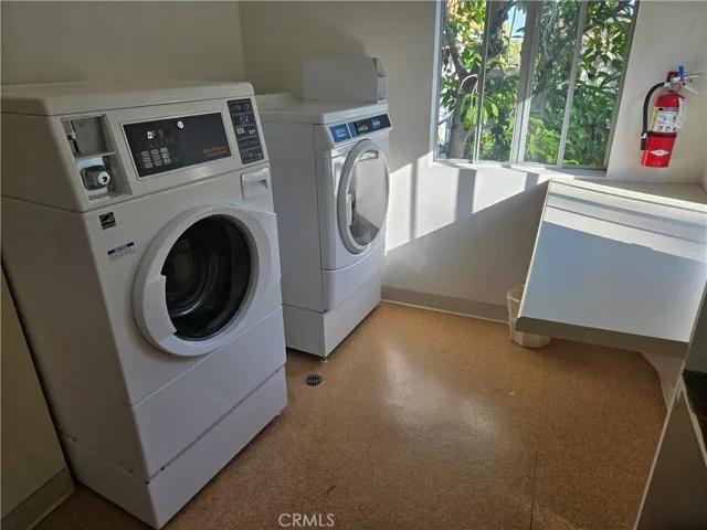 Laundry room right next to elevator for each floor