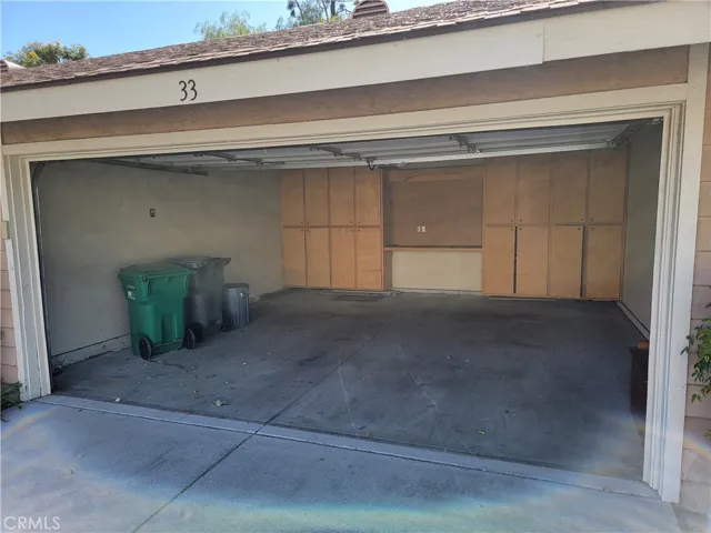 Garage door open