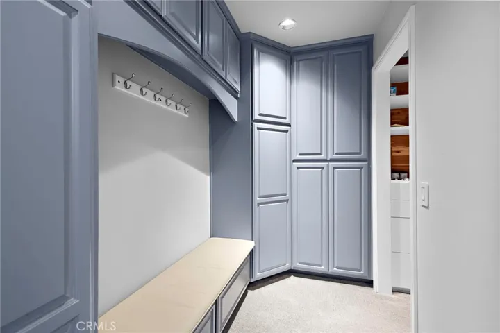 One of two walk-in closets in the primary suite.