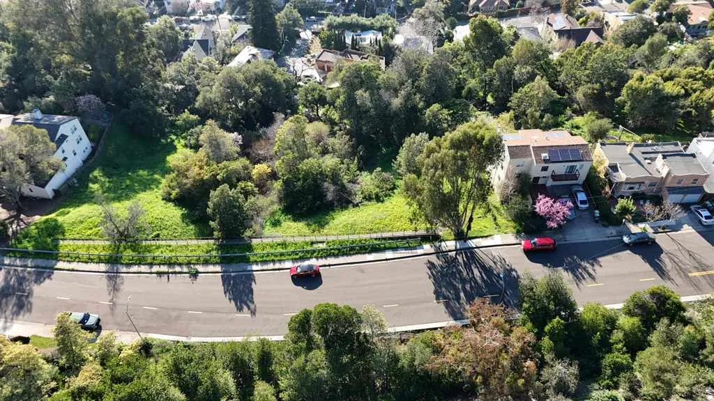 Aerial view of residential area