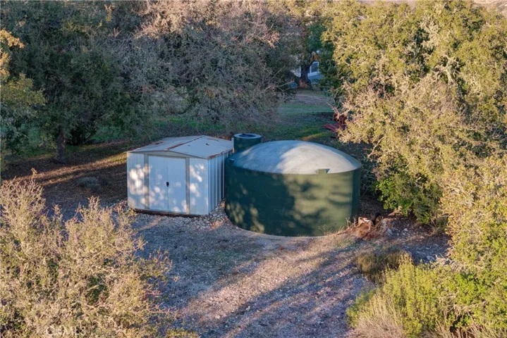 Storage shed and water tank