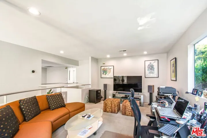 Open floor den area