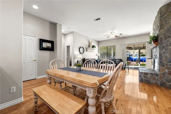 Eating area in family room
