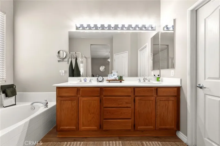 Primary grand bathroom dual sinks
