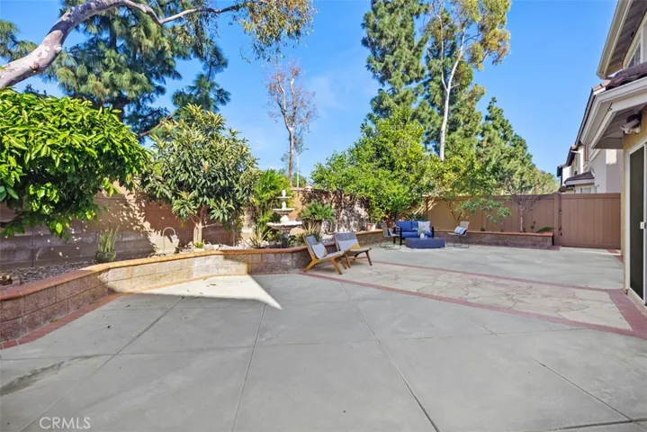 Fruit Trees & Hardscape Back Yard