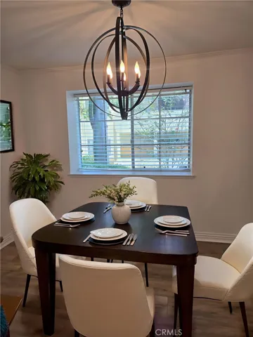 Dining room virtually staged