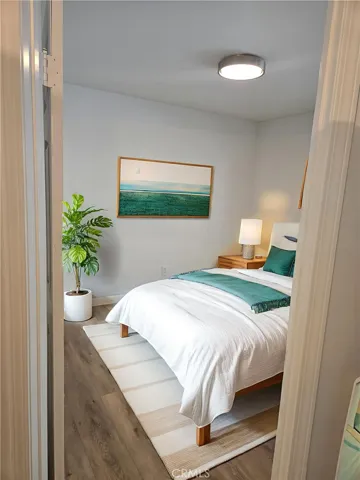 Guest bedroom virtually staged