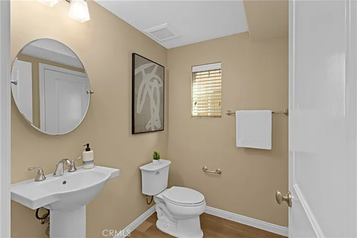 Powder room with extra storage