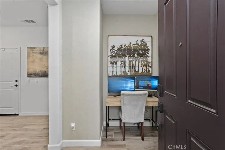 Entering from the front door