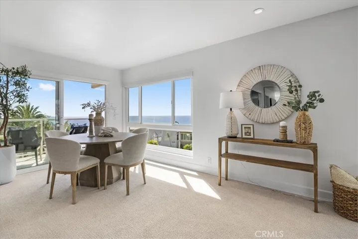 Beautiful views from dining room leading to large ocean view balcony