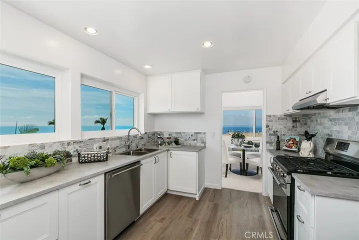 Gorgeous remodeled kitchen with incredible ocean views