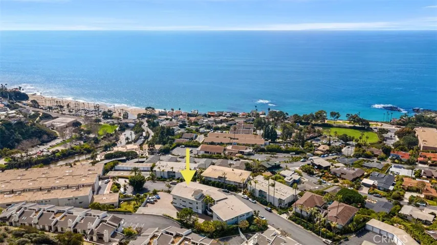The Montage is to the right and Aliso Creek Beach to the left.