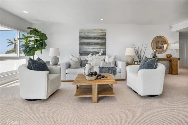 Spacious ocean view living area