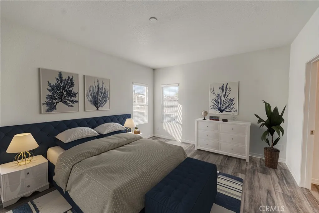 Primary bedroom virtually staged