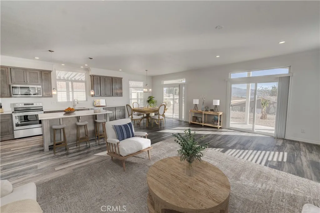 Living room virtually staged