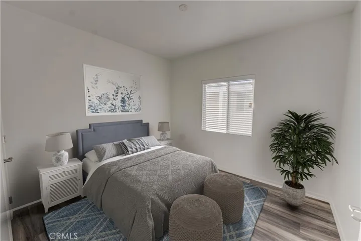 Guest bedroom virtually staged