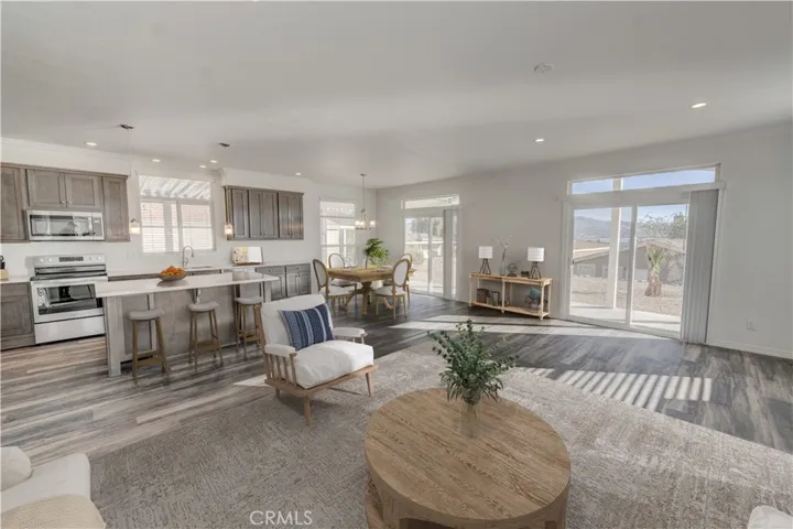 Living room virtually staged