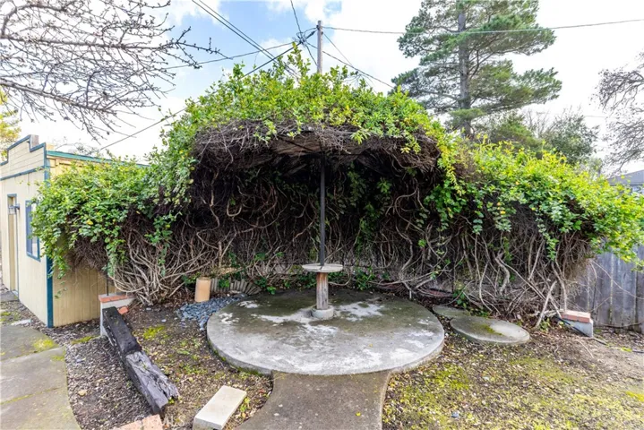 Backyard private sitting area