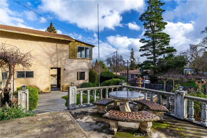 Backyard sitting area