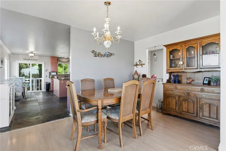 Separate dining area