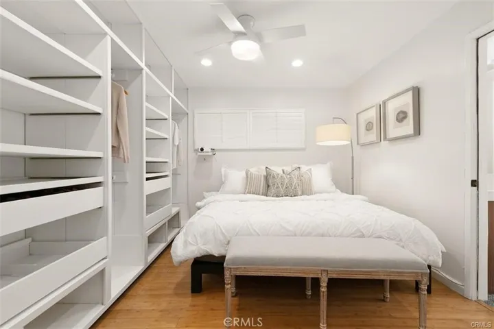 Closet plus storage on wall.Previously staged.