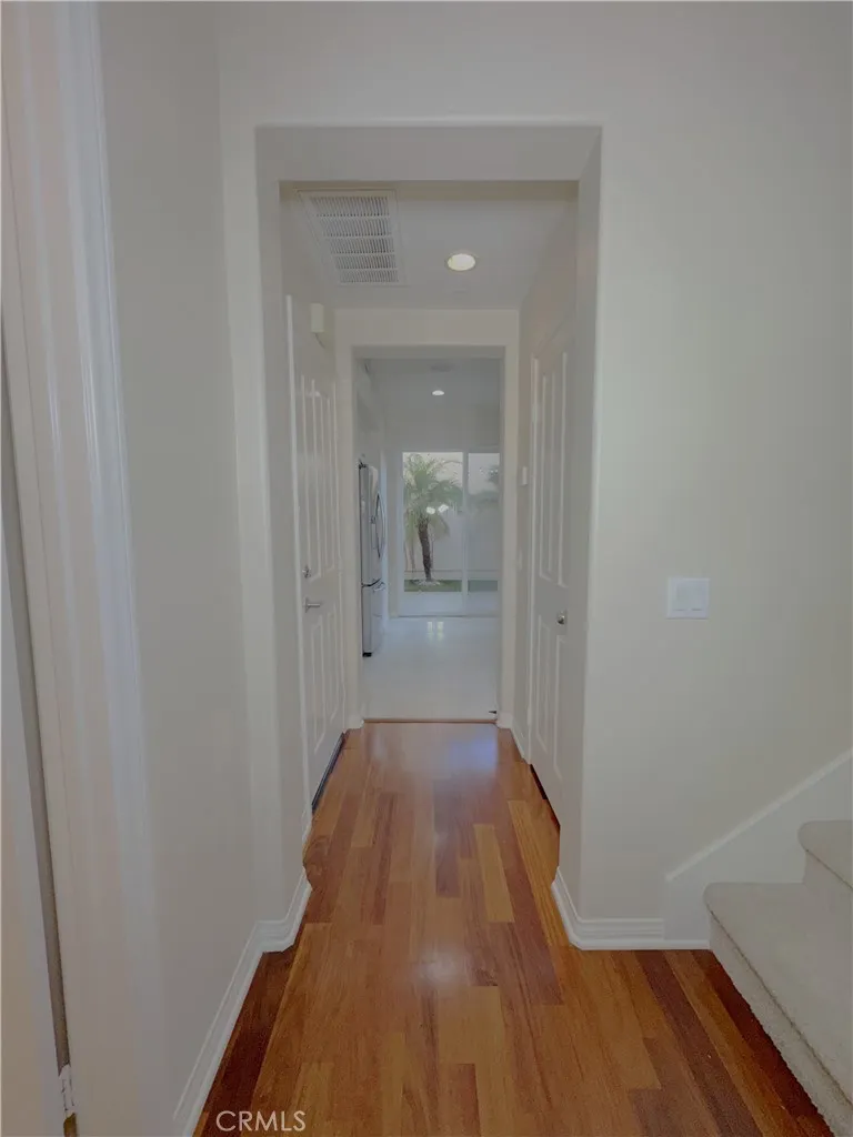 Hallway on main level to kitchen from dining room