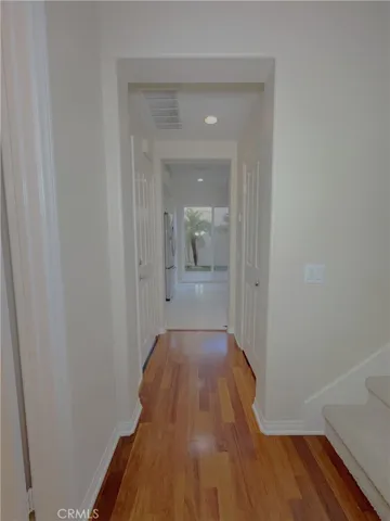 Hallway on main level to kitchen from dining room