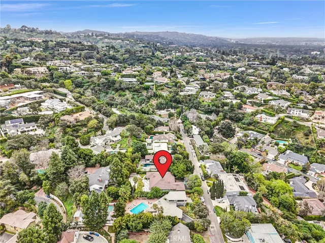 top down facing east to Hollywood Hills