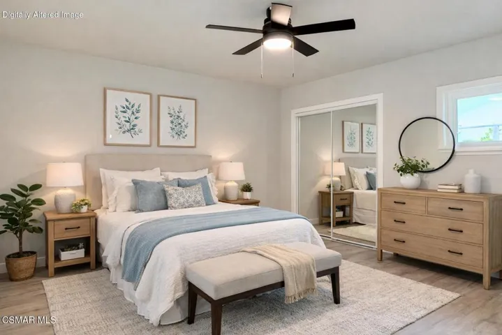 front bedroom is digitally staged