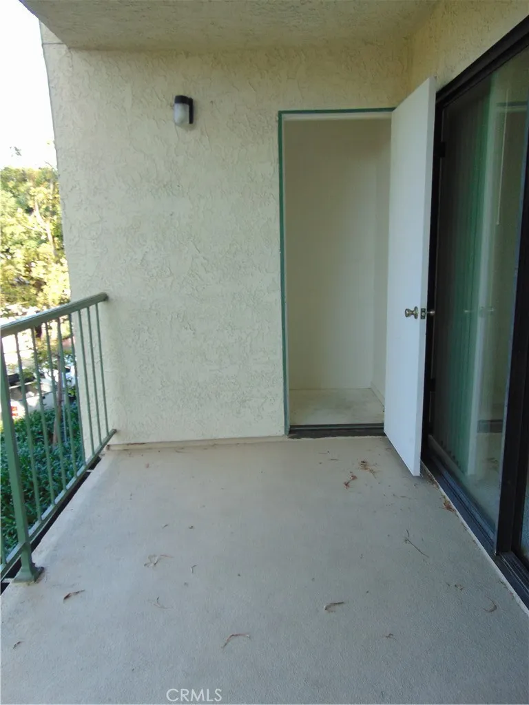 Exterior closet on balcony for storage