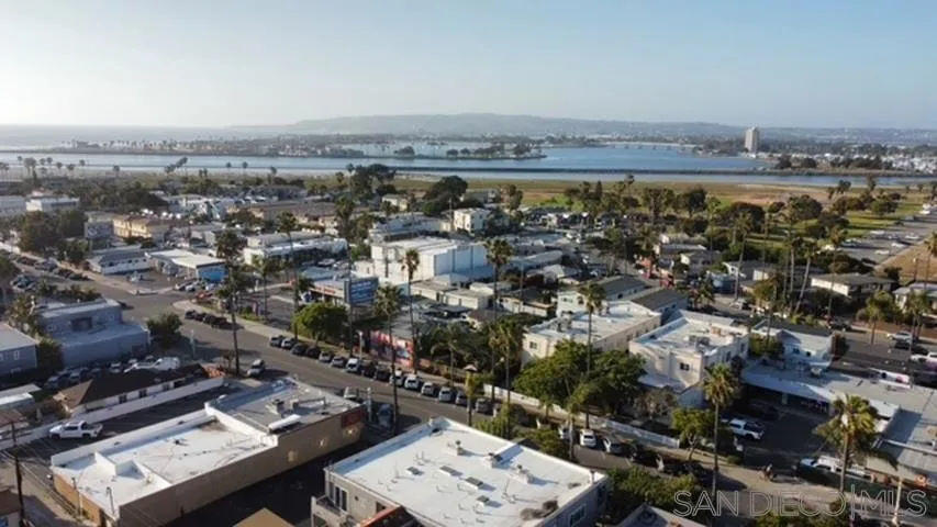 Aerial view of the ocean 3 blocks away.
