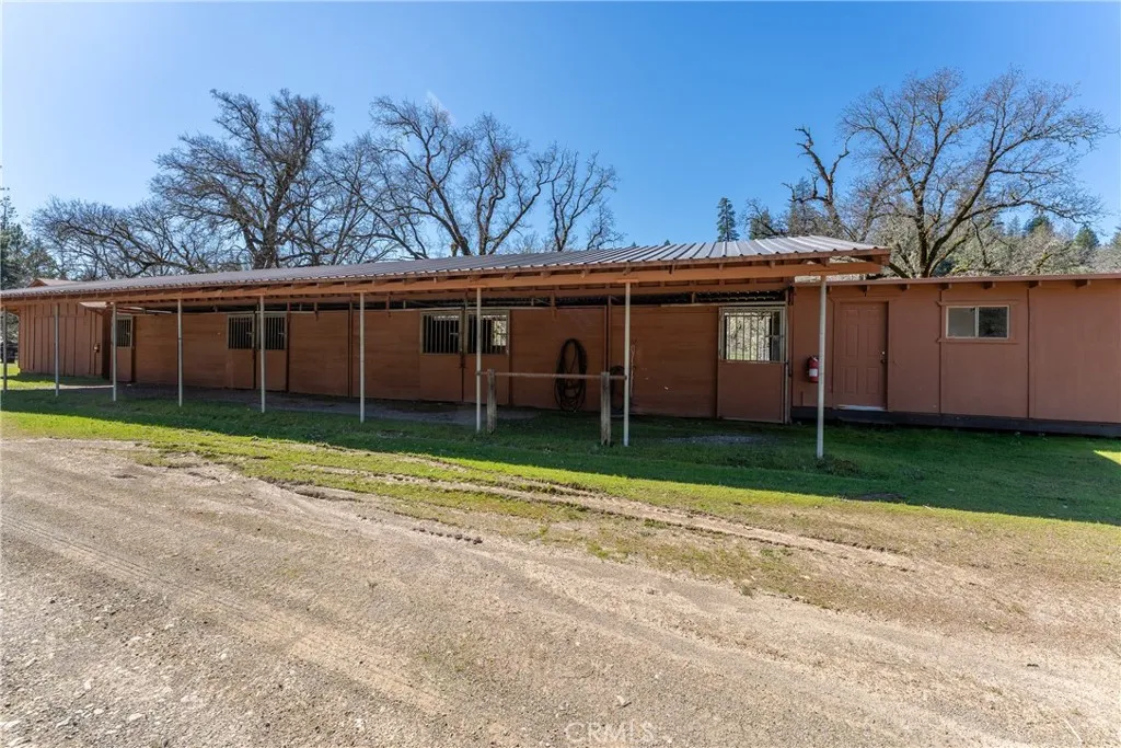 Shared horse stables
