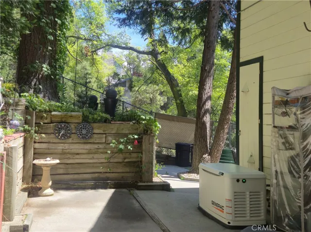 Back patio with generator