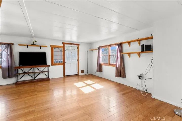 Open living and dining area