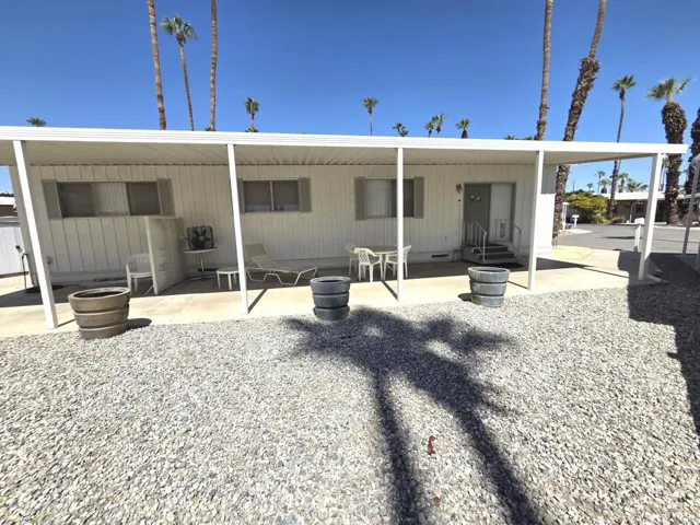 Concrete Patio with Shade Awning