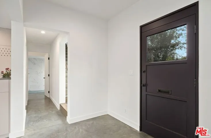 Inside entry hallway