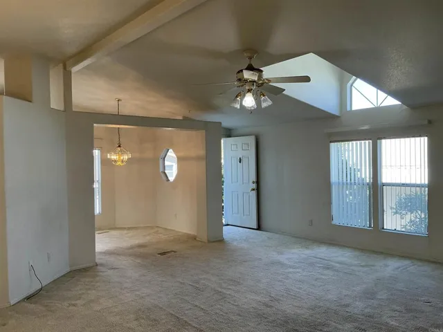 Living room w/dormer window