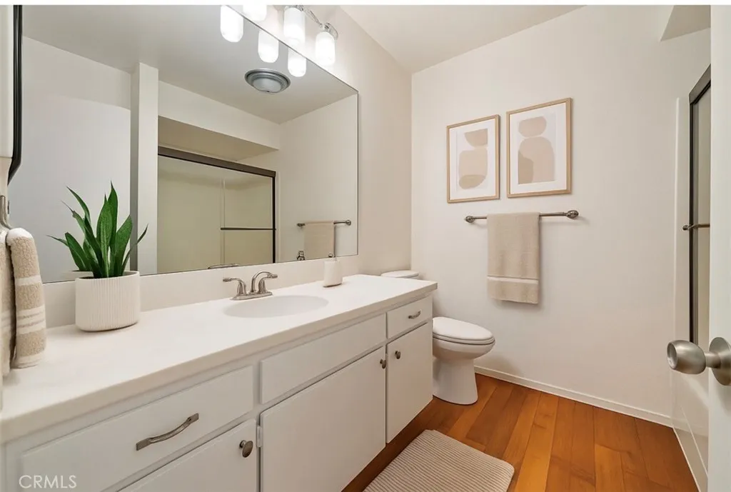 Primary en-suite bathroom virtually staged / enhanced