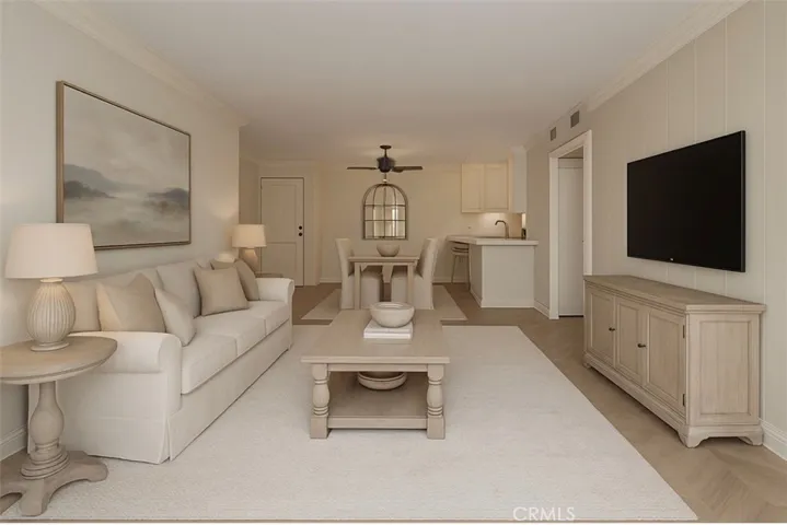 Living Room / Dining Area, Virtually Staged / Enhanced