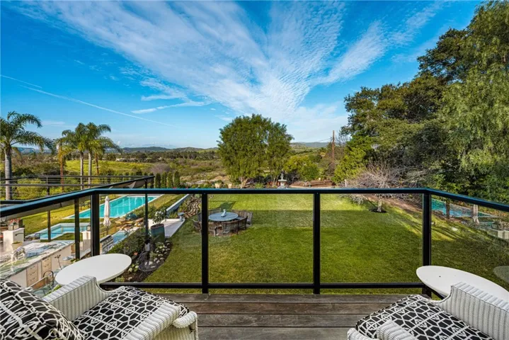 Private balcony off master