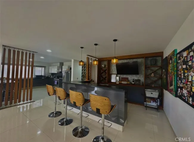 Wet bar with wine fridge