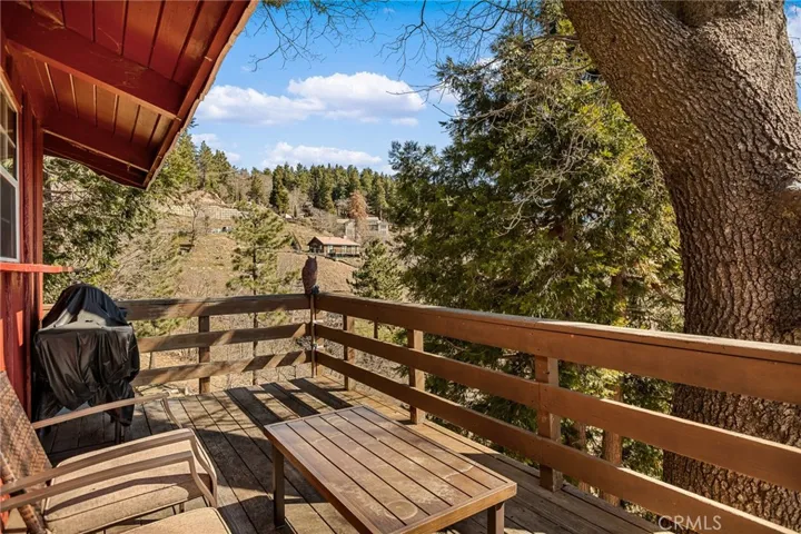 Back deck with view.