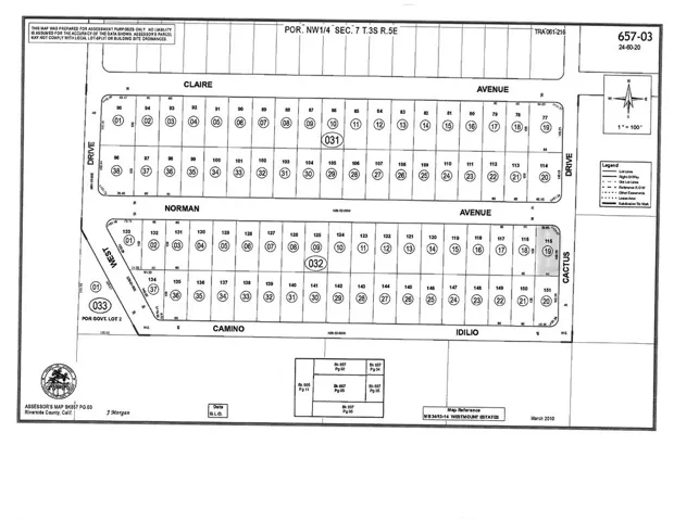 Shaded corner lot on Norman Ave and Cactus 
DRive