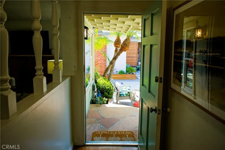 Looking out the front door