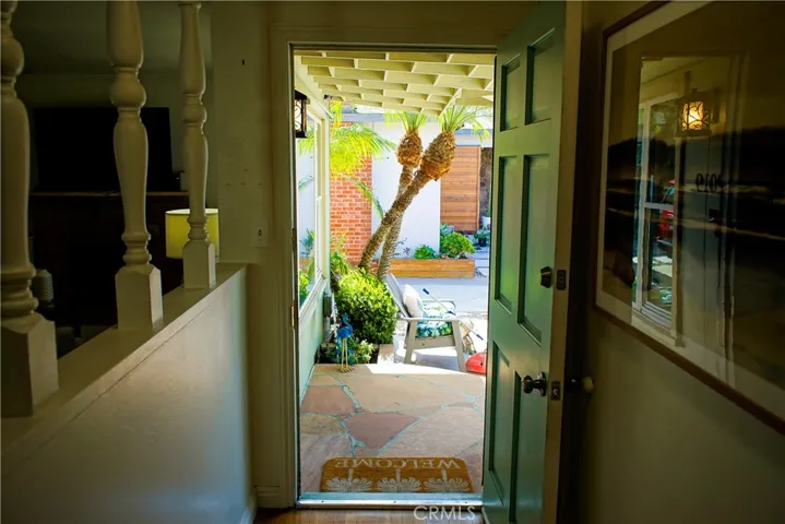 Looking out the front door