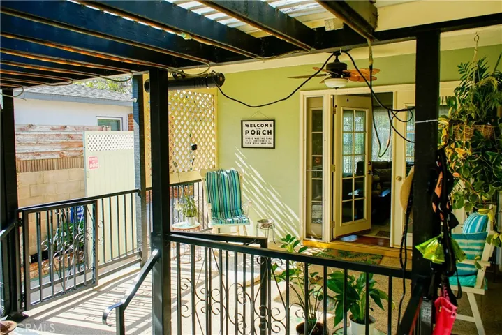 Coveted patios for dining  and reading