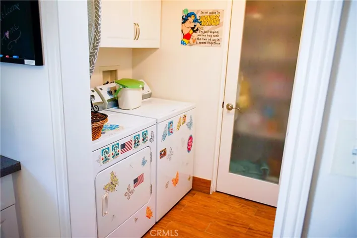 Inside convenience for laundry. Day or night!