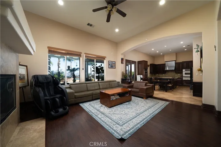 The Family Room, Kitchen, and Eating Area