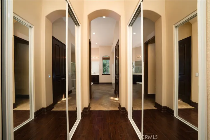 Lots of closet space and full length mirrors