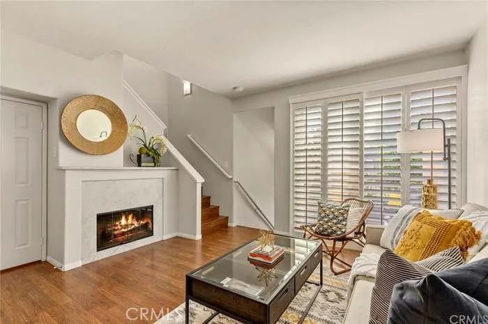 Living Space staged with furniture.